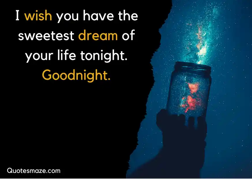 Good night sweet dreams quote