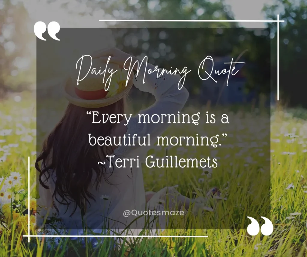daily morning quotes in the morning