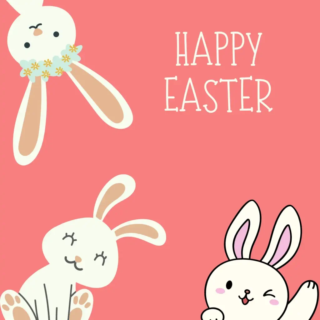 cute bunny in easter wishes